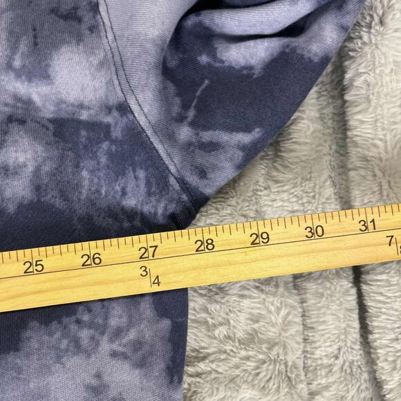 Peace Love World Hoodie Womens 2X Blue Tie Dye Pullover Graphic Long Sleeve Top - Picture 6 of 7